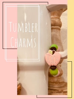 Tumbler Charm - Teacher apple