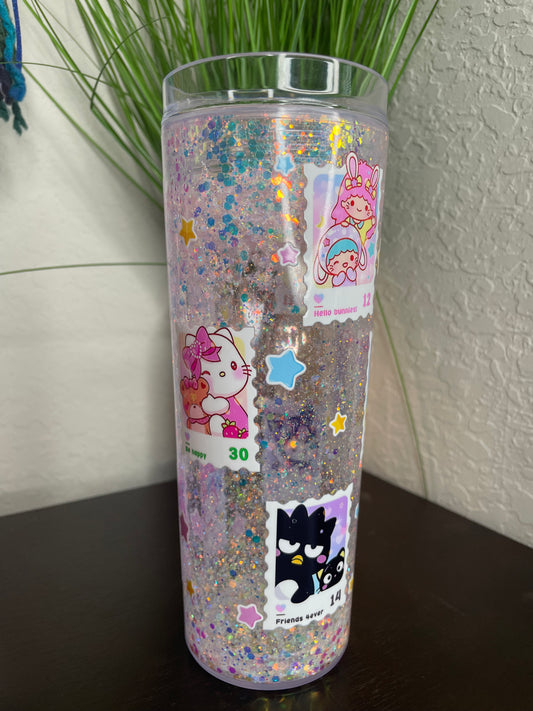 20 oz. Skinny tumbler Kitty Stamps