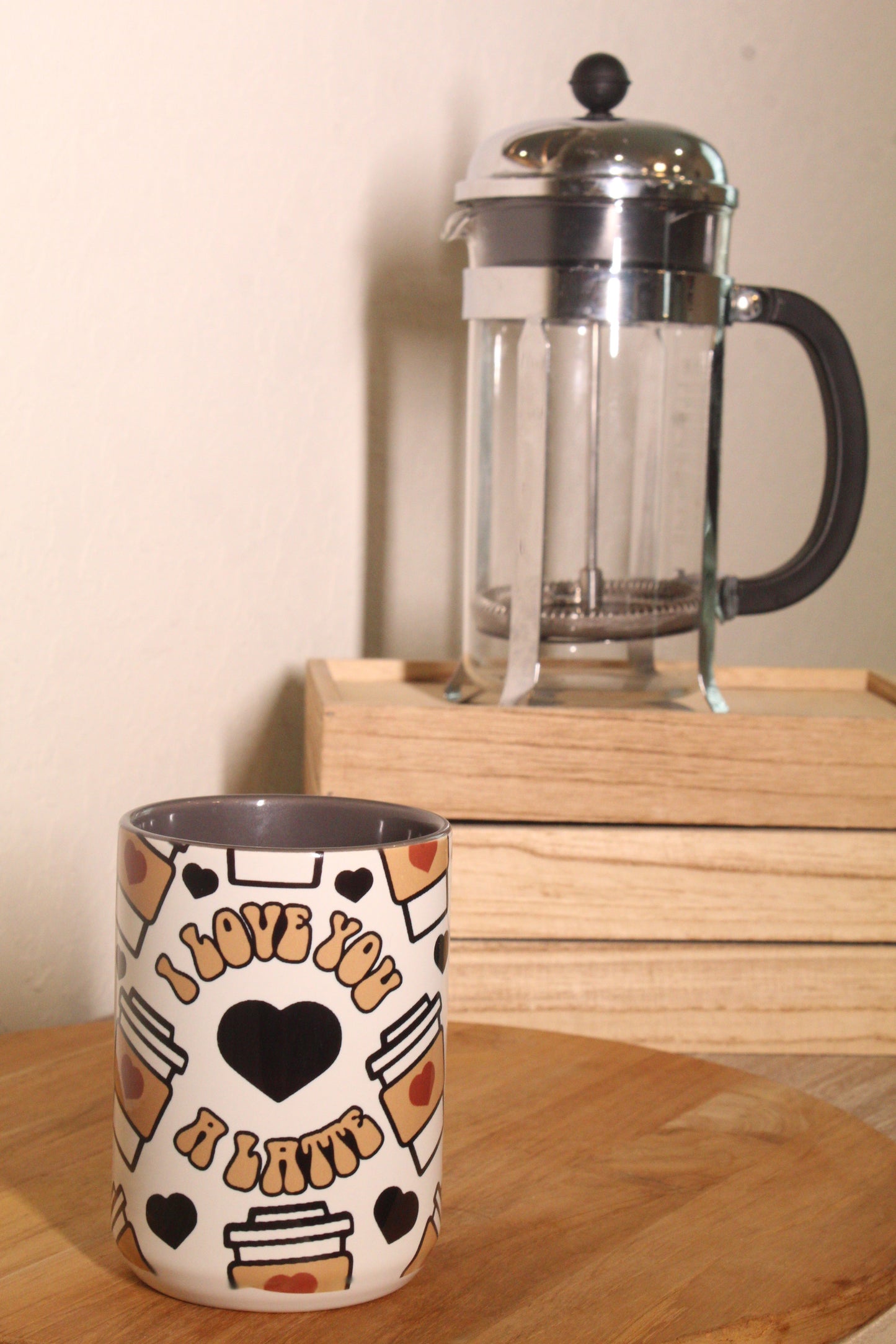 15 oz. I love you a latte ceramic mug